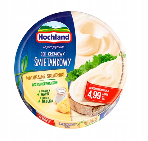 Hochland Krémový sýr v trojúhelníčcích, smetanový, 10 x 180 g