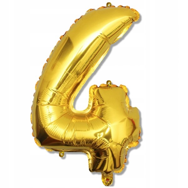 

Balon Foliowy Cyfra cztery 4 Złoty Party 40 cm