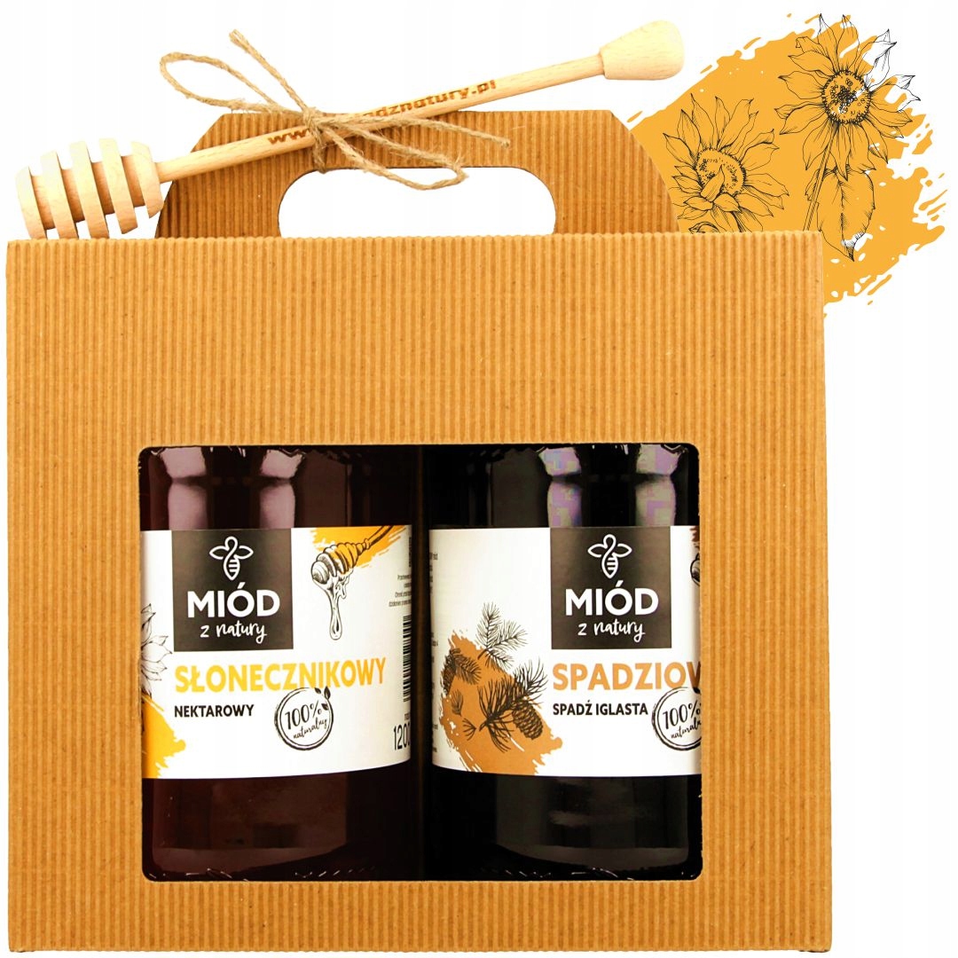 Levně Sada medů 2x1,2 kg Výhodnější Cena! Slunečnicový/medovicový