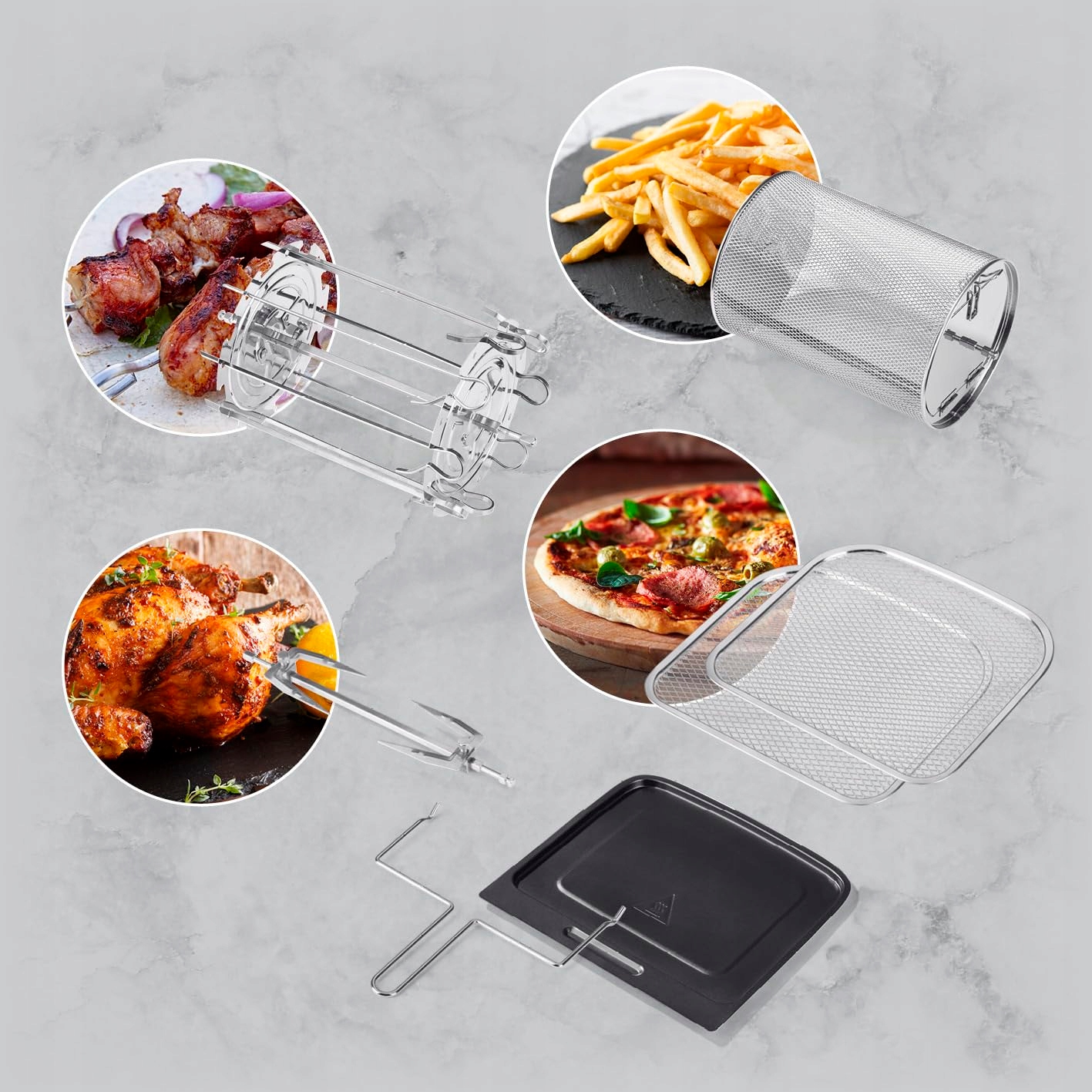 GOURMETMAXX Frytkownica Beztłuszczowa 12L 1700W 9 Funkcji Minipiekarnik — miniatura 13
