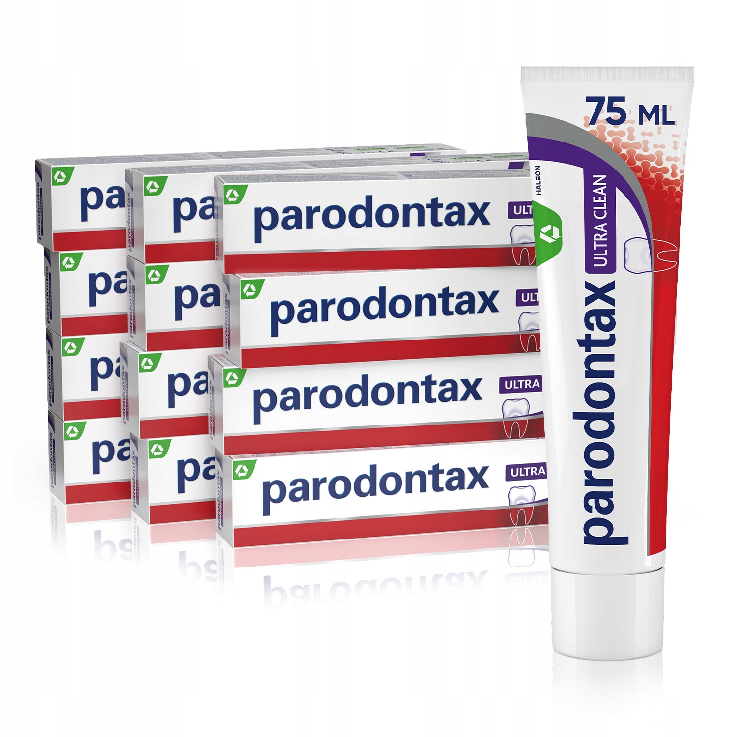 12 x Pasta do zebów Parodontax Ultra Clean hamuje krwawienie dziąseł 75ml