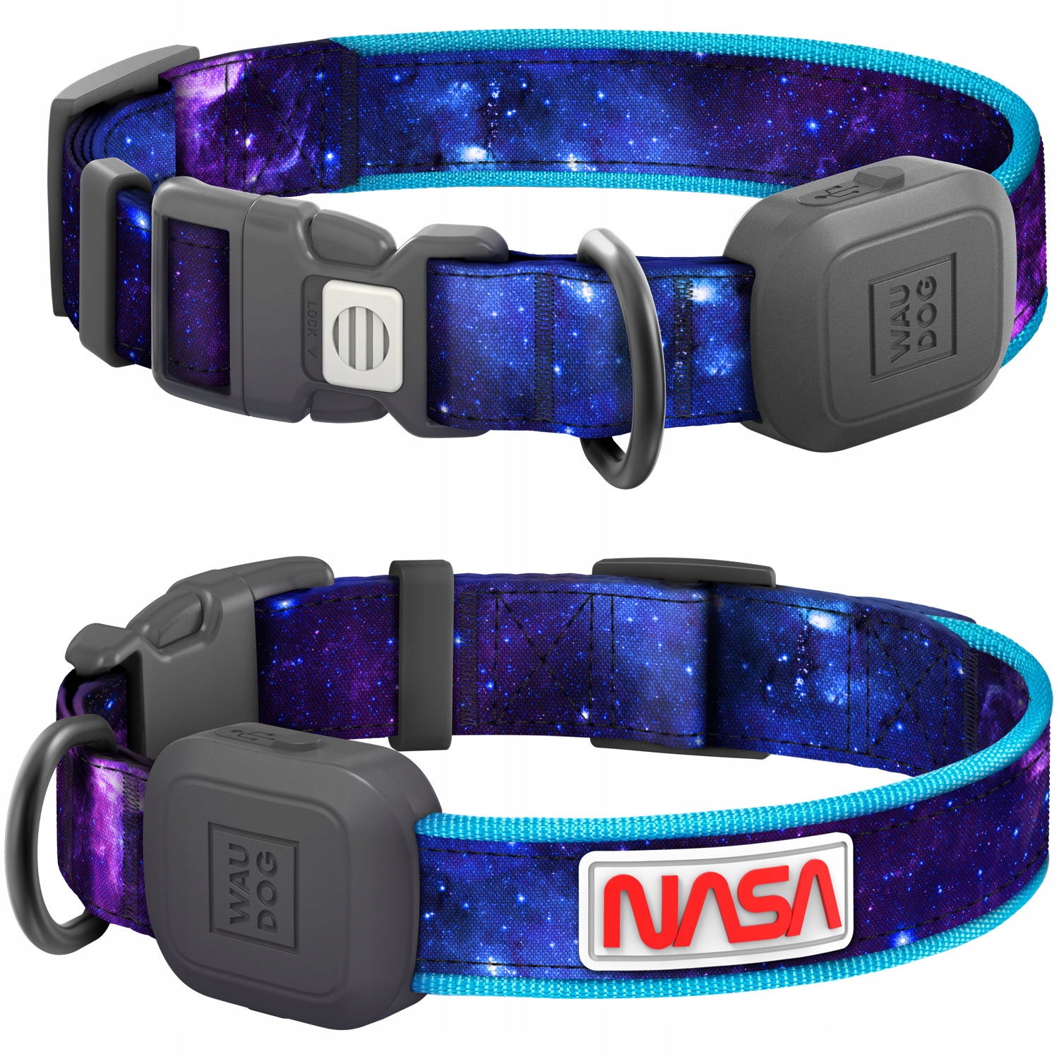 Levně Obojek pro psa s Led podsvícením Waudog, NASA21, Type-C, M-L, 41-62 cm
