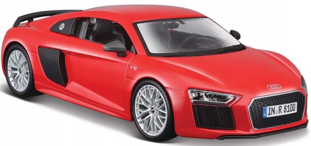 Audi R8 V10 plus červená 1:24 model Maisto 31513