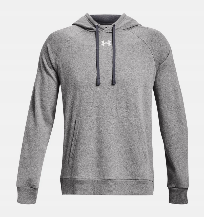 Pánská mikina s kapucí Under Armour Rival Fleece tepláková mikina šedá