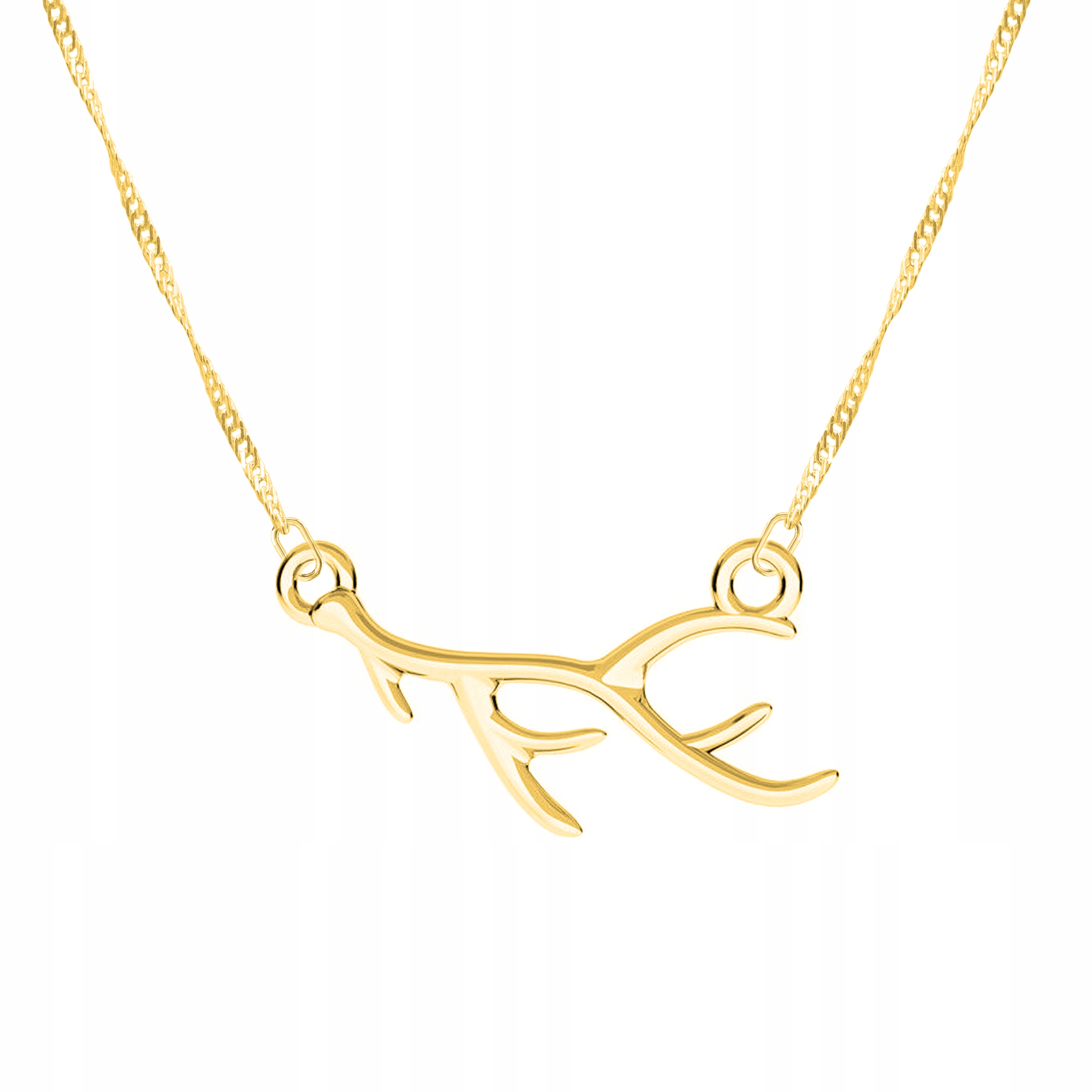 Řetízek zlatý náhrdelník 925 Jelení parohy