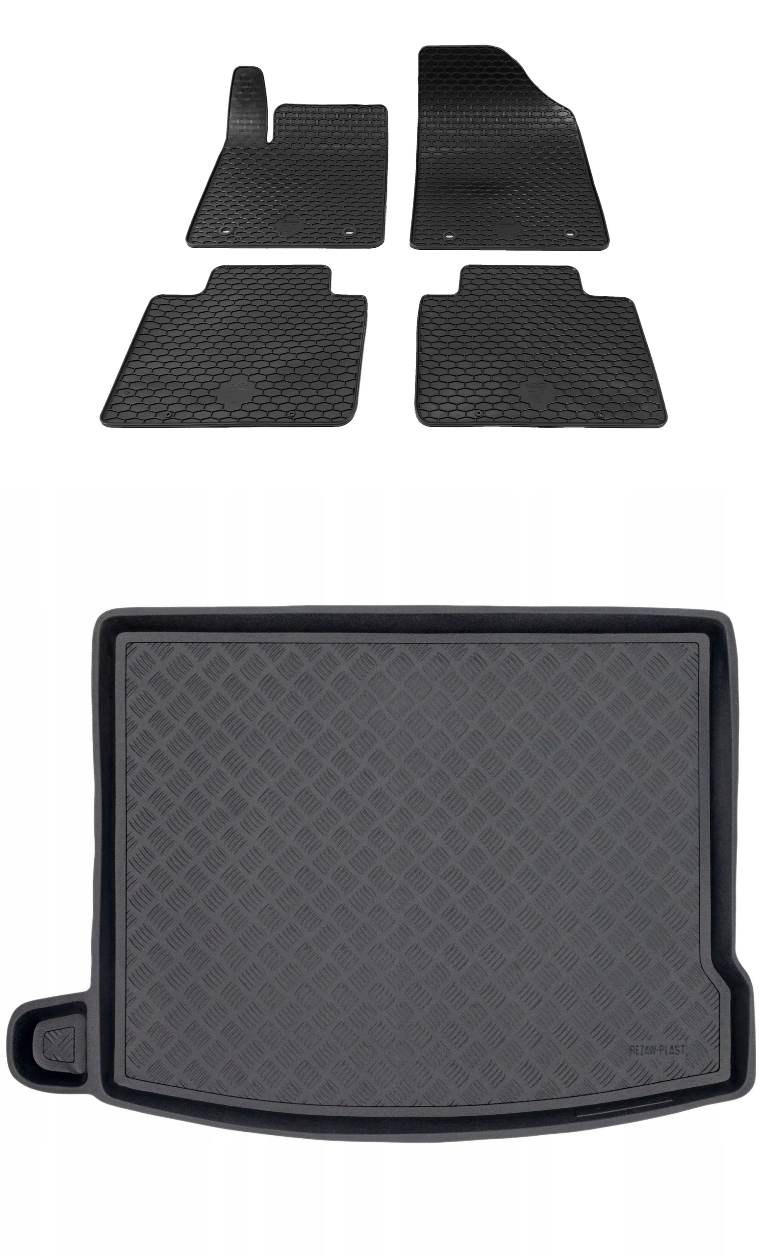 Mata Bagażnika PE+GUMA + Dywaniki MG HS I jedna podłoga, benzyna 2022-2024