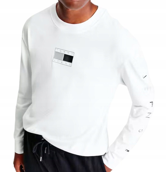 Tommy Jeans Pánský dlouhý rukáv Oversize Bavlna Jersey Logo DM0DM12554 r.XS