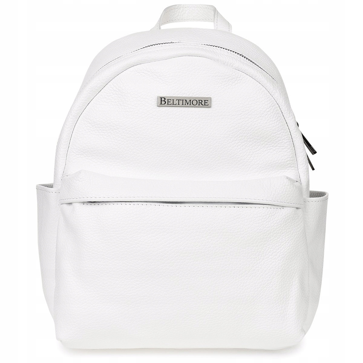 Bílý malý kožený batoh pro ženy, elegantní batoh A5 Beltimore P15