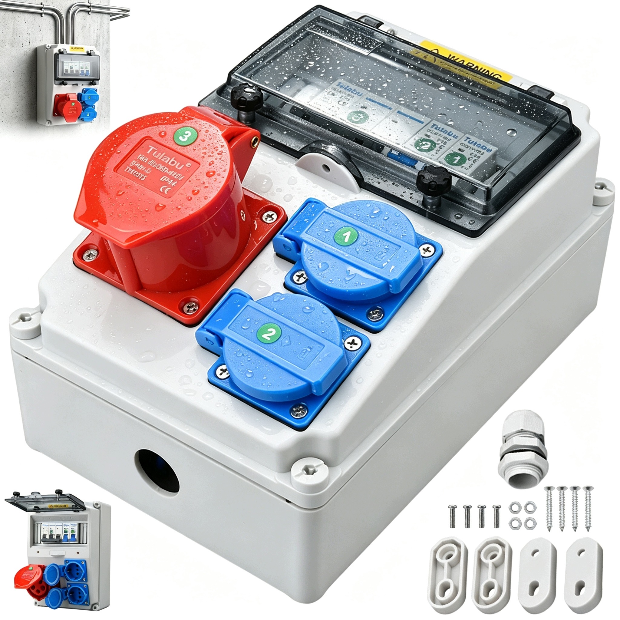 Stavební Rozvaděč Přenosný Stavební Rozvaděč IP54 16A 230V 400V