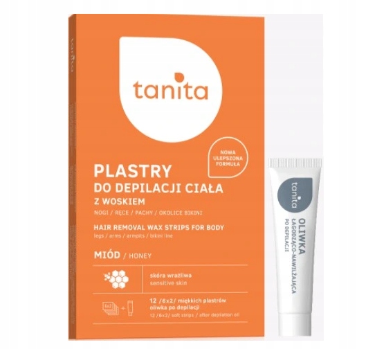 Plastry z woskiem do depilacji do ciała Tanita 12 szt.