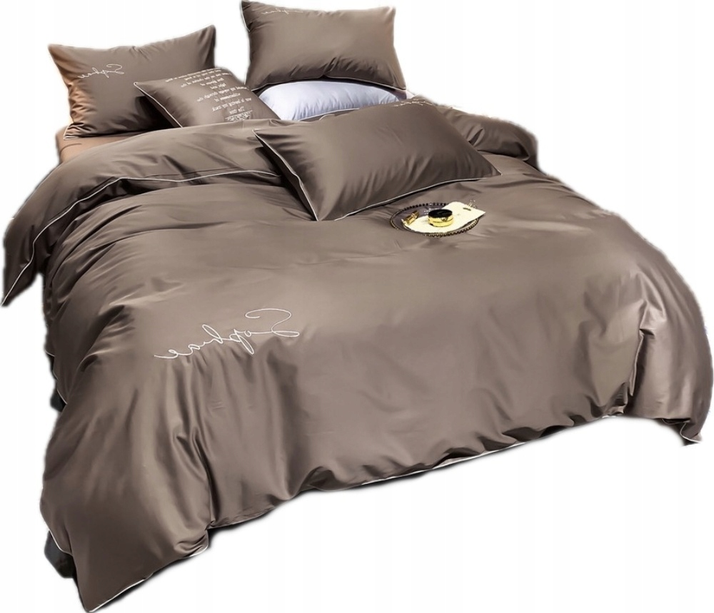 Komplet Pościel Z Lamówką 200x220 +2 Poszewki Zestaw Premium 220X200