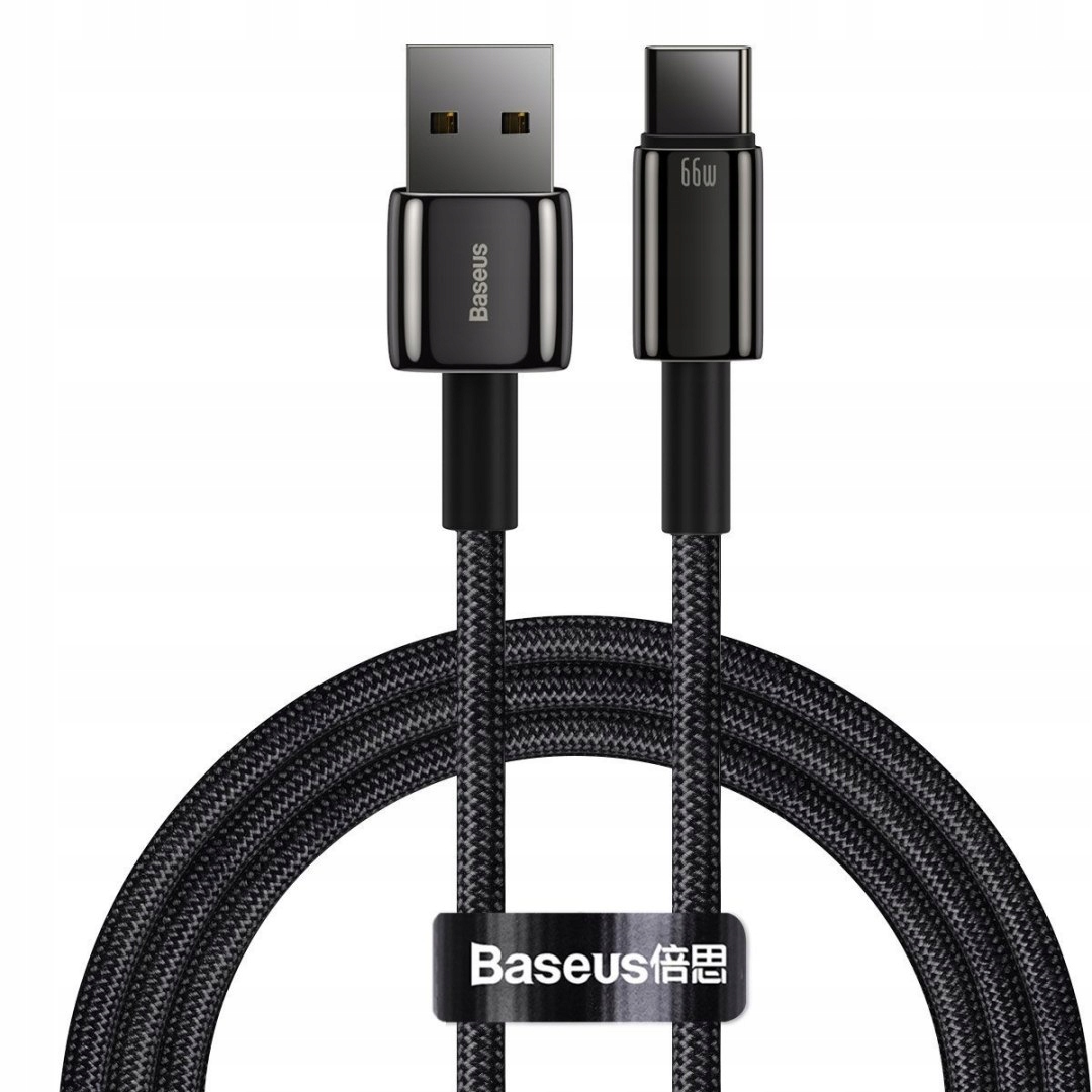 

Kabel Usb do Usb-c Baseus Tungsten Gold, 66W, 1m (