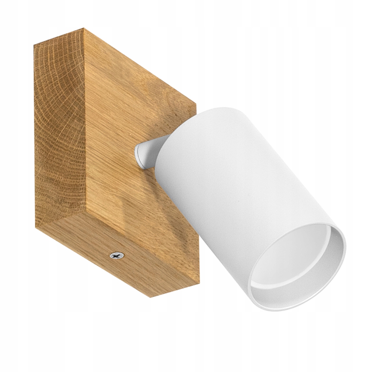 Kinkiet Led lampa sufitowa Dębowa Biała Modern 10 cm GU10 Ruchoma Natynkowy