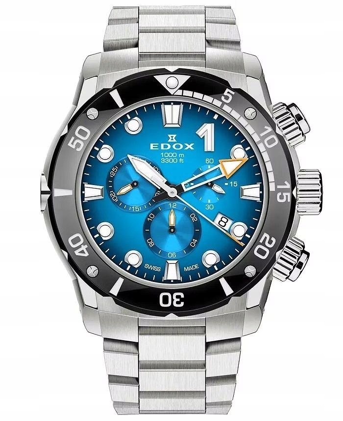 Edox CO-1 Chrono Titanium 10242-TINM-BUIDN WR100 45 mm