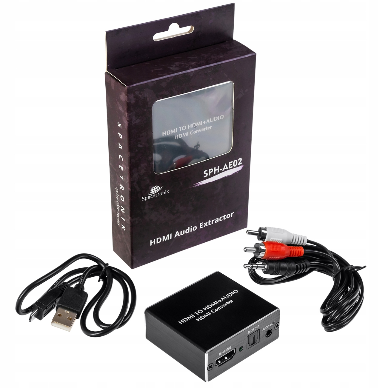 Extractor HDMI 2.0 Audio SPDiF Jack 3,5mm SPH-AE02 EAN 5903031011494