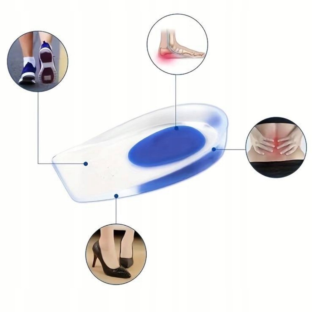 SILIKONOWE PODPIĘTKI ŻELOWE WKŁADKI DO BUTÓW NA OSTROGI PIĘTOWE WKLEJANE Stan opakowania oryginalne