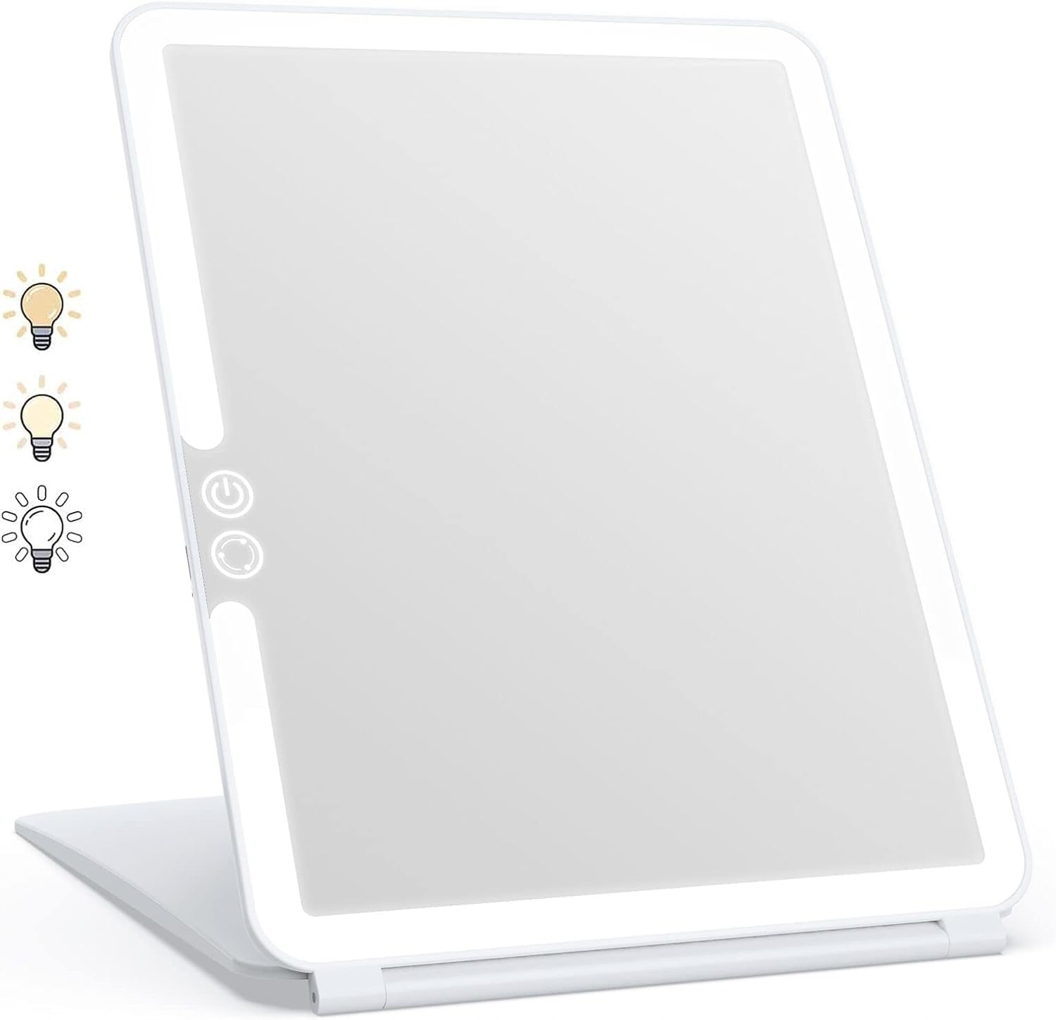 Weily Led kosmetické zrcátko Usb 2000 mAh 3 barvy dotykové přenosné bílé