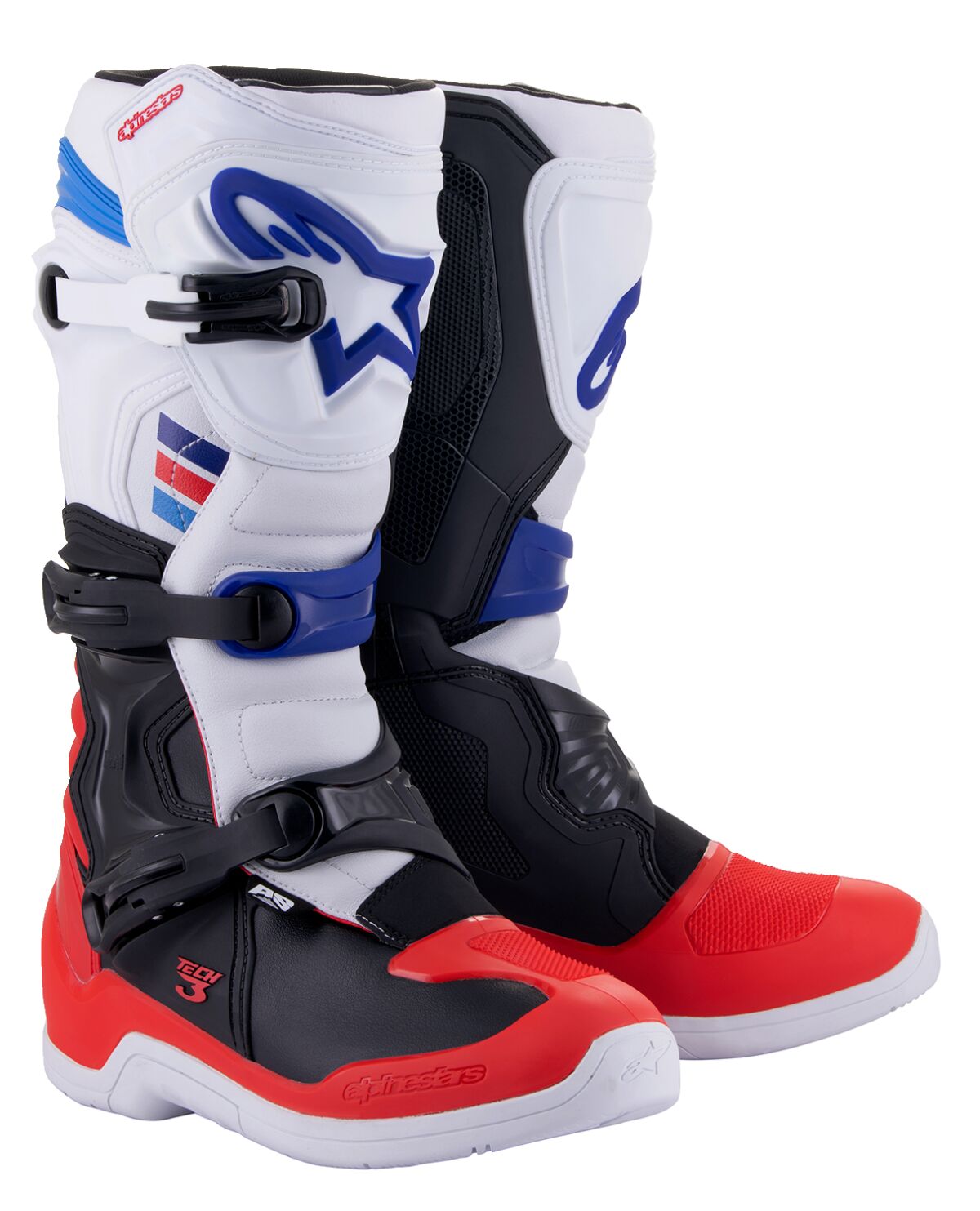 Topánky Na Cross Alpinestars Tech 3 Wt/rd/bl 7 (40,5