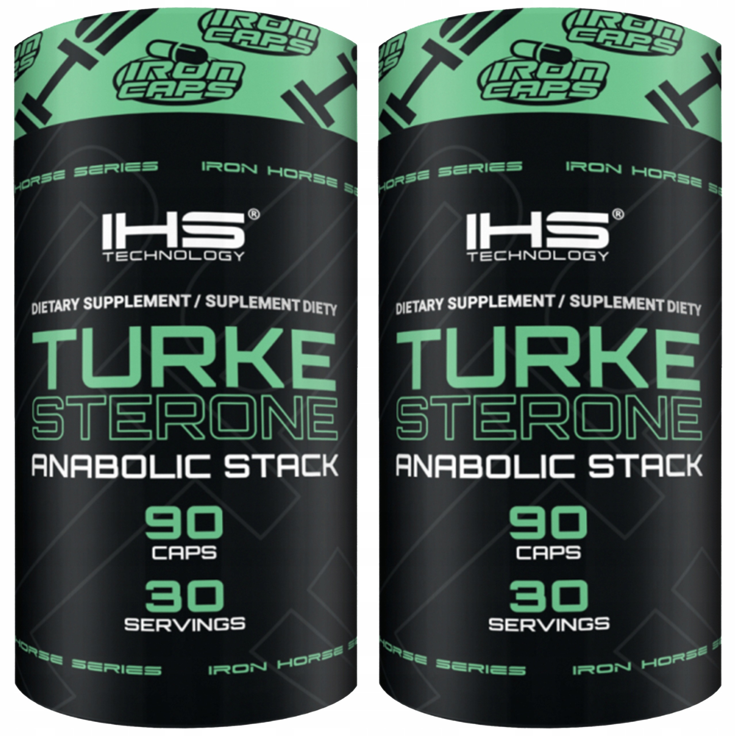 2x Ihs Iron Horse Turkesteron 90 kapslí – podpora růstu svalové hmoty, síly a regenerace