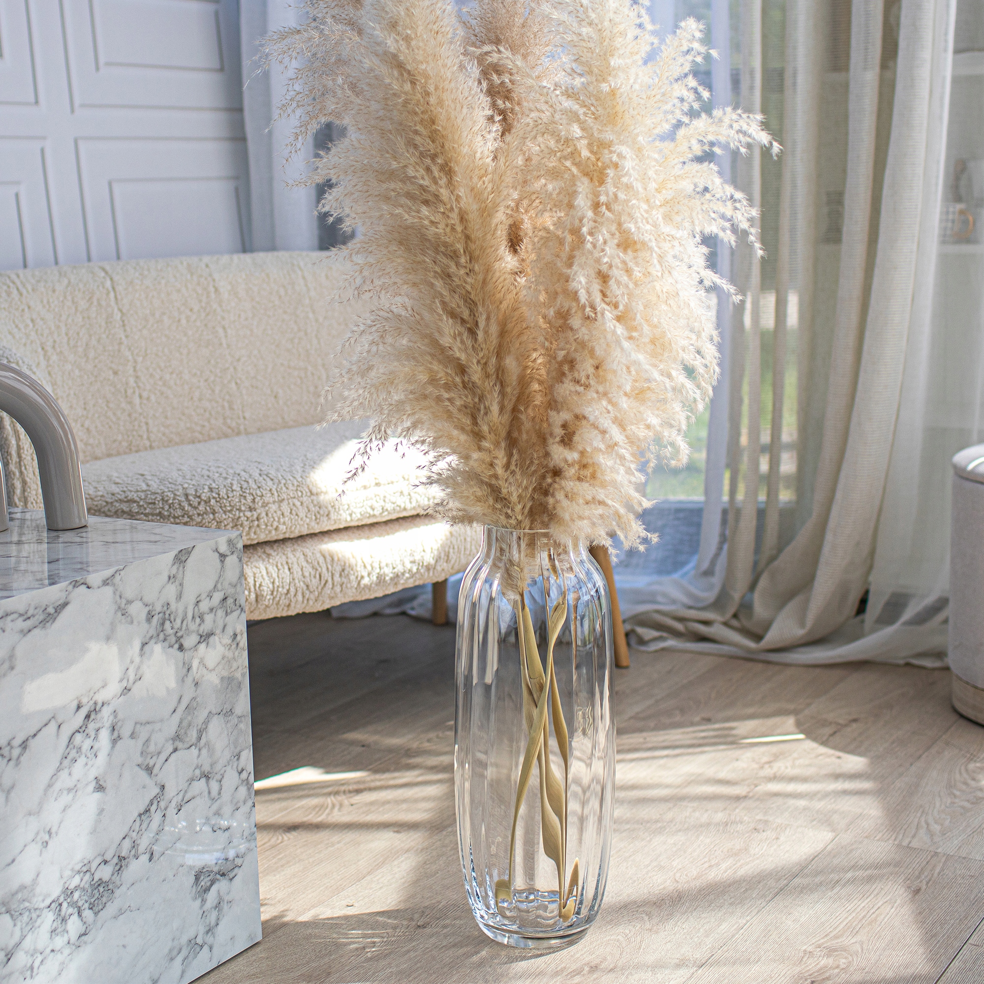 Wazon SZKLANY Flakon Na Kwiaty WYSOKI 50 cm Ręcznie Robiony HAND MADE Wysokość produktu 50 cm