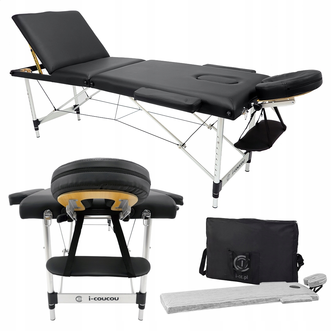 Łóżko Stół Fotel Kosmetyczne Mobilne Składane Przedłużania Rzęs Aluminiowy