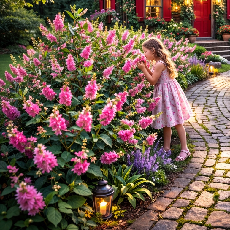 RUBINOWE KWIATY! MIODODAJNA ORSZELINA PINK SPIRE CLETHRA