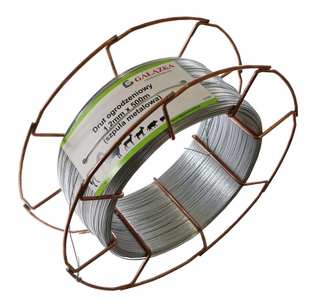 

Drut Ogrodzeniowy Ocynk 1.2MM 500M Metalowa Szpula