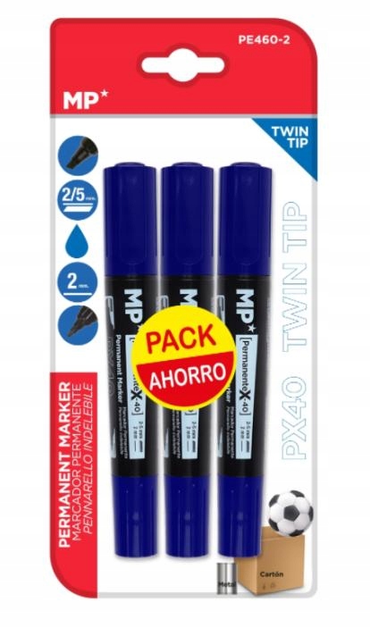 MARKER PERMANETNY 3 SZTUKI NIEBIESKI MP