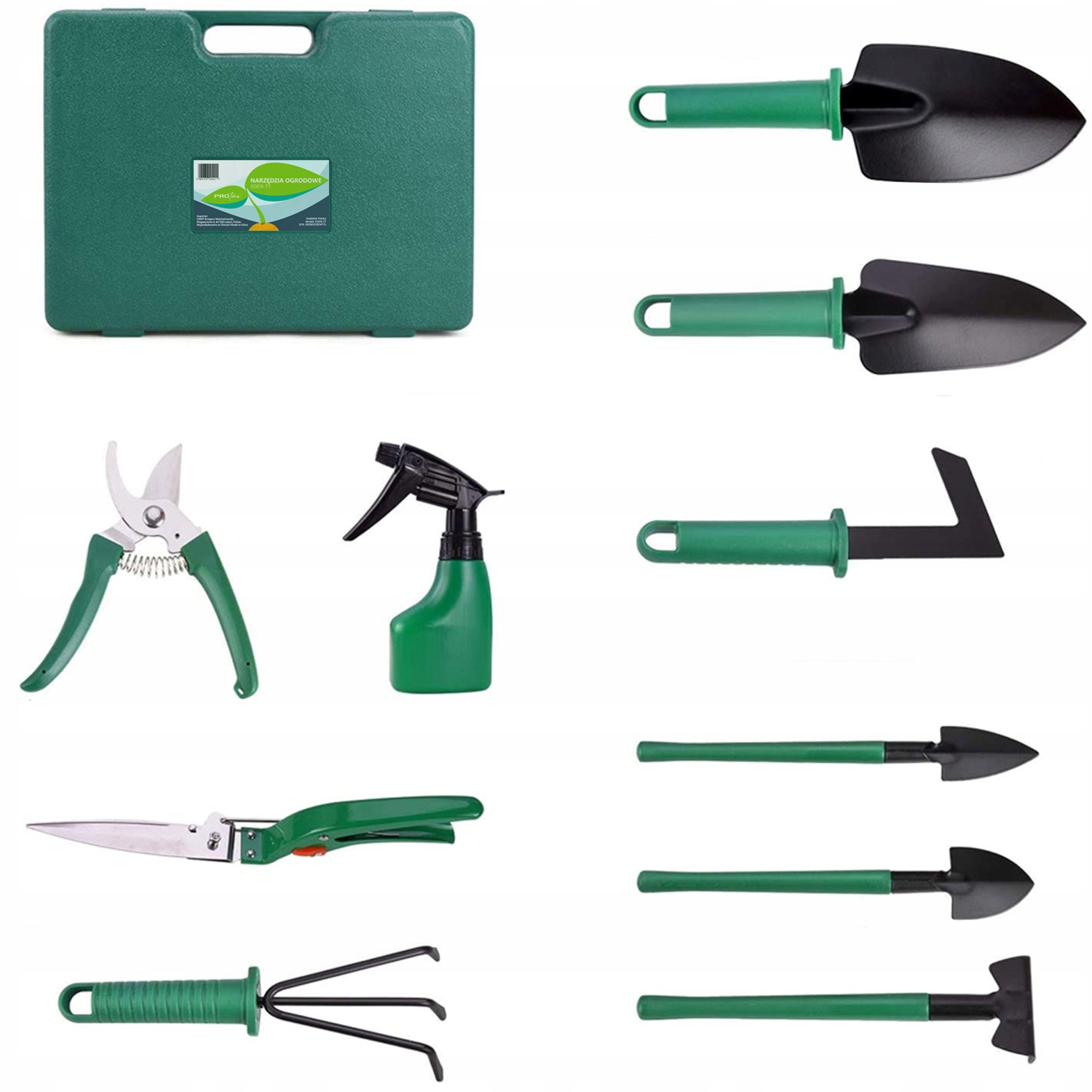 PODRĘCZNY ZESTAW NARZĘDZI OGRODOWYCH Z WALIZKĄ 10W1 DO ROŚLIN DONICZKOWYCH Kod producenta ZESTAW NARZĘDZI OGRODOWYCH NA OGRÓD 10x