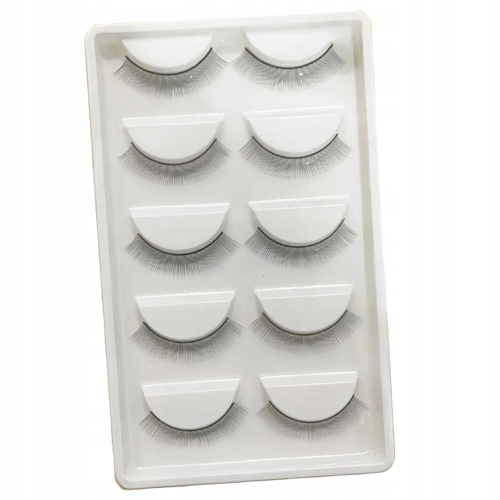 5 par Practice Lashes Paski do przedłużania rzęs 8 mm białe
