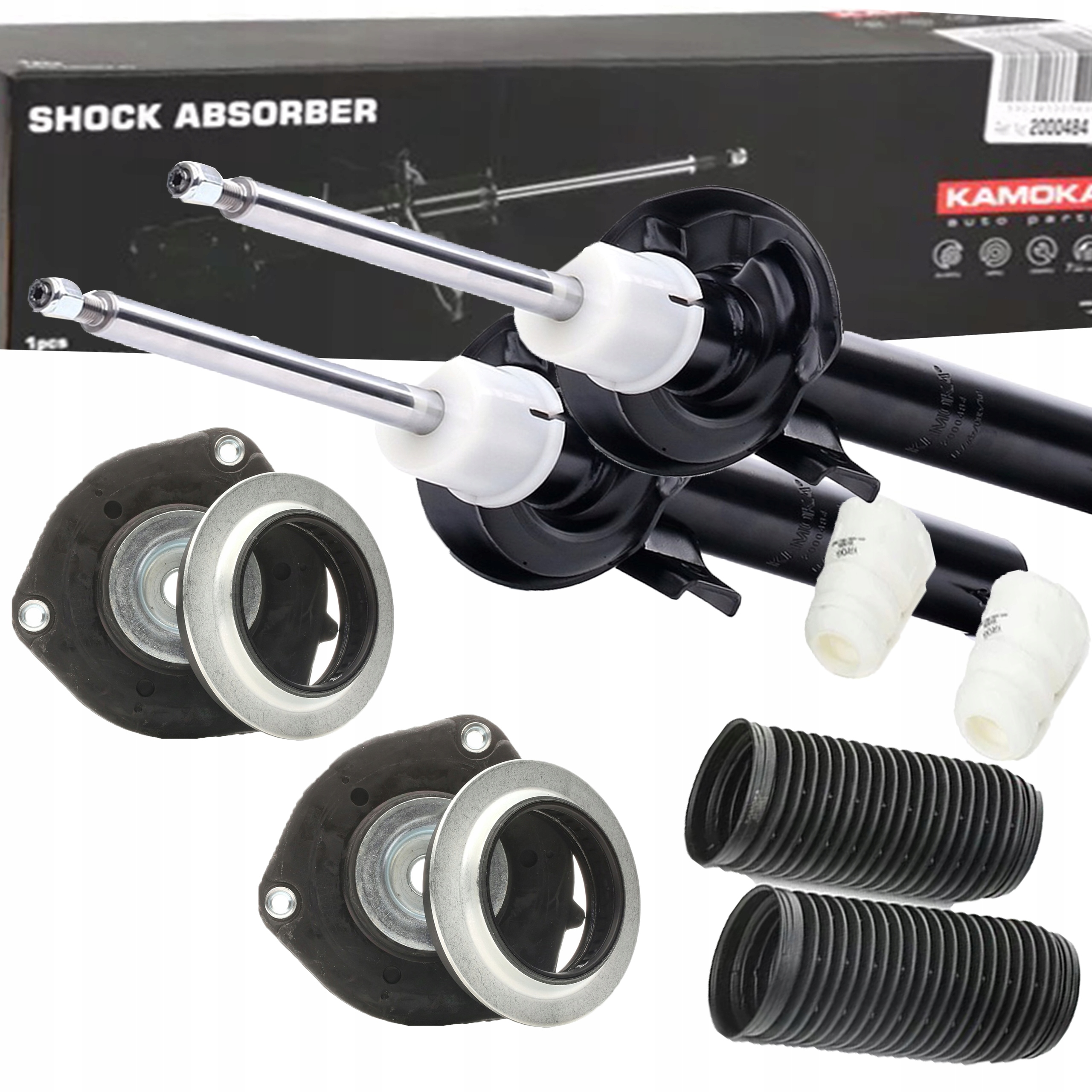 2X AMORTYZATORY PRZÓD ŁOŻYSKA OSŁONY ODBOJE SKODA OCTAVIA II SUPERB II