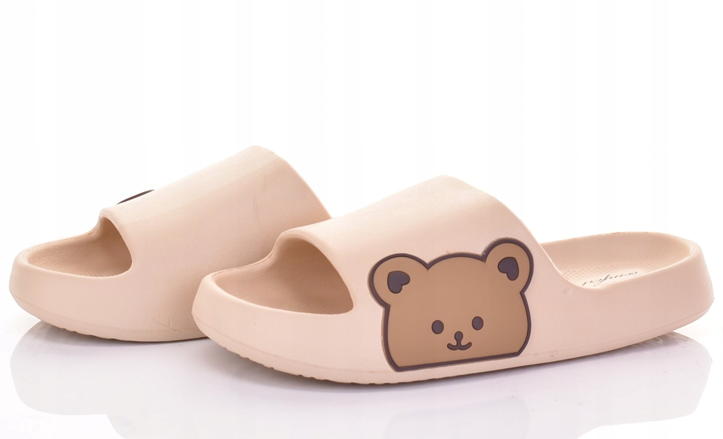 KLAPKI SPORTOWE DAMSKIE LEKKIE Z PIANKI NA BASEN PLAŻĘ DO DOMU Kolor beżowy