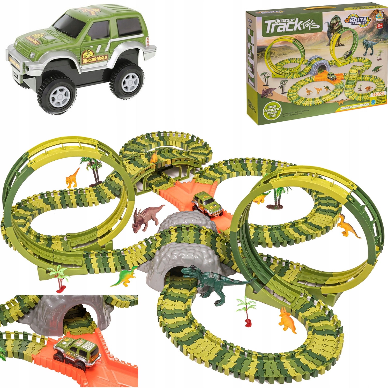 

Auto Do Toru Samochodowego Dinozaur Petla 260 el.