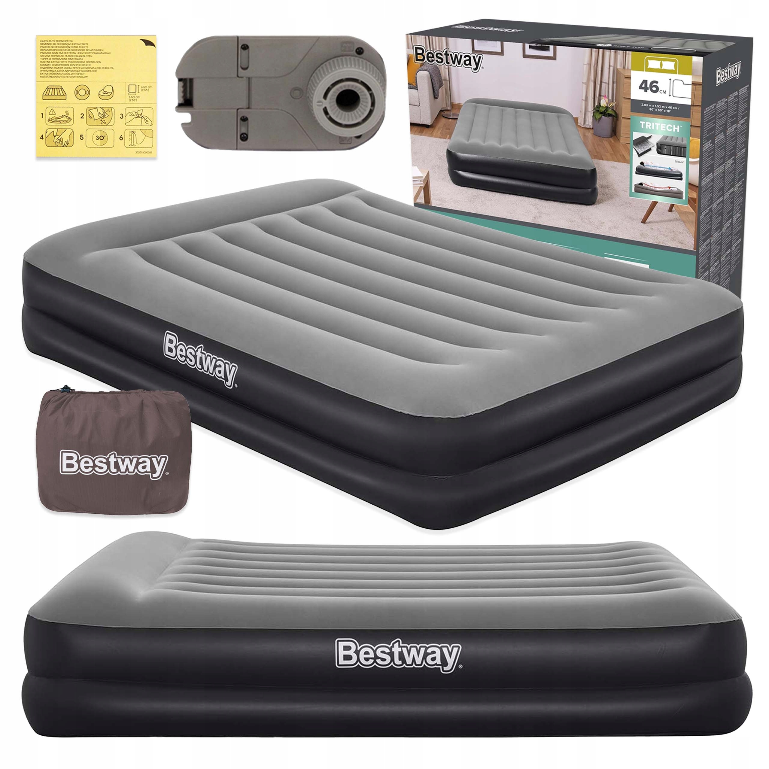 Matrace Nafukovací Dvoulůžko Na Spaní 203 x 152 cm Tritech Bestway 67403