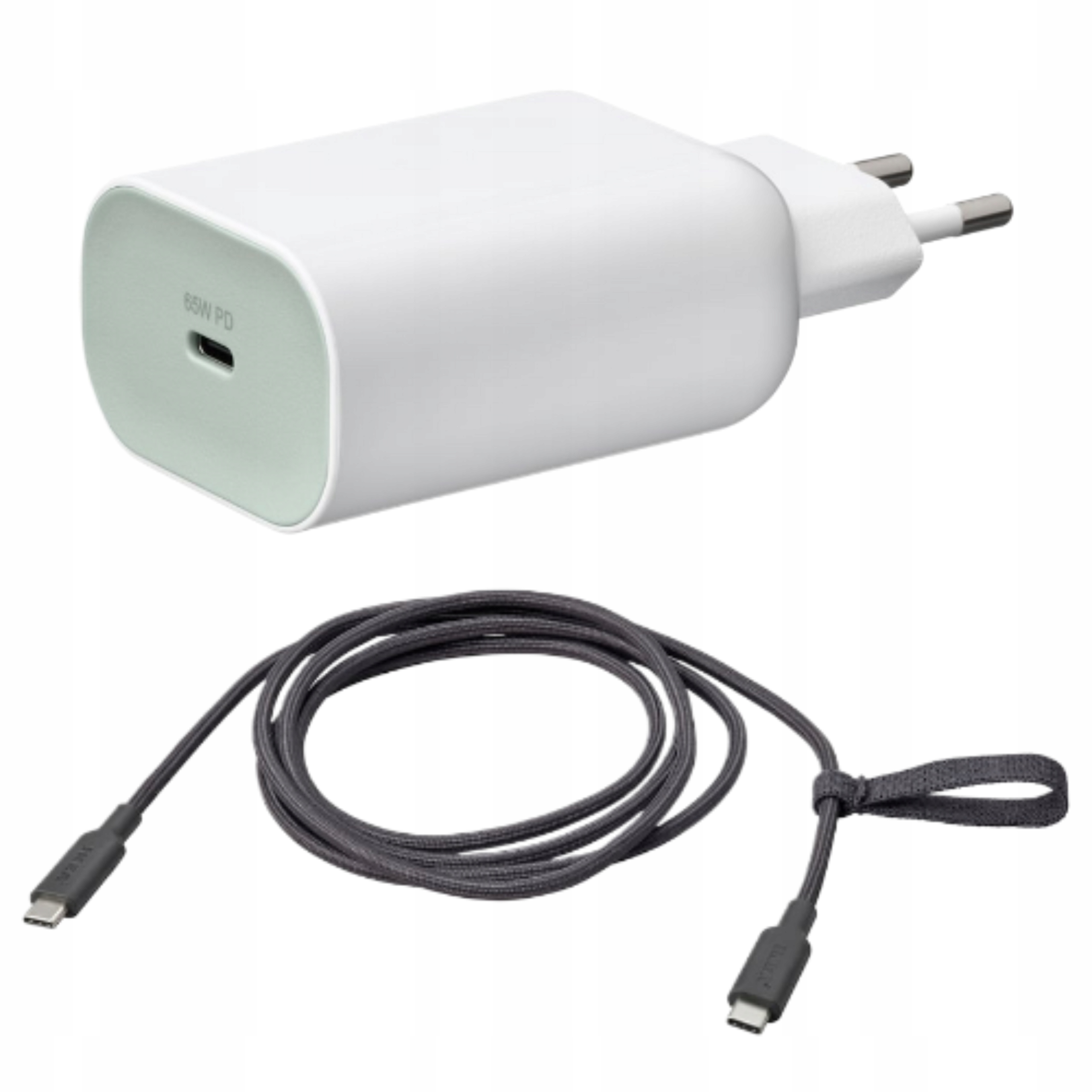 Ładowarka Usb-c 65W Pd 3.0 QC4+ Pps szybkie ładowanie Ikea Sjöss Zestaw