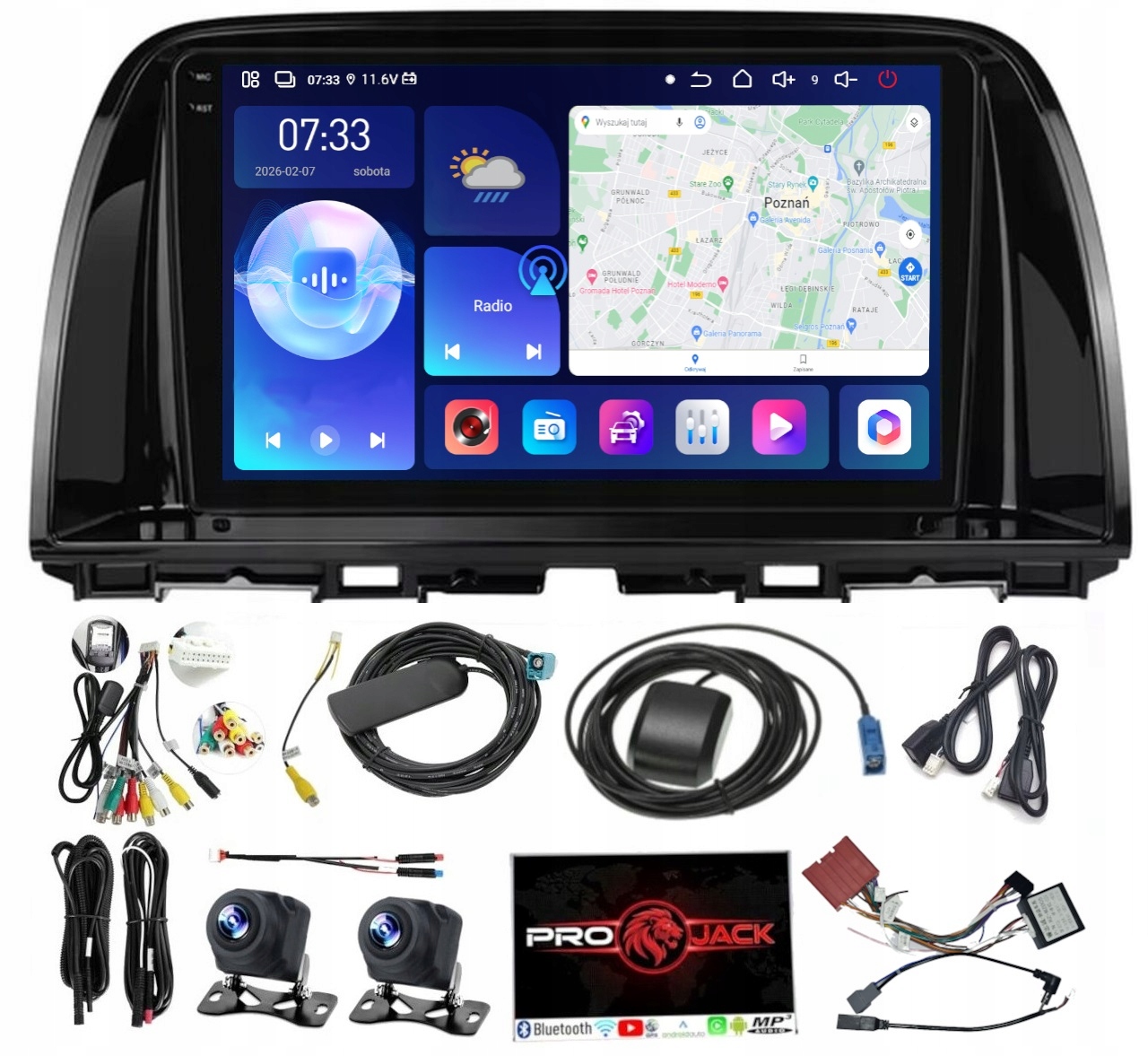 Autorádio S Navigací Android pro Mazda CX-5 2012-2017 6GB Ram 128GB Rom Sim