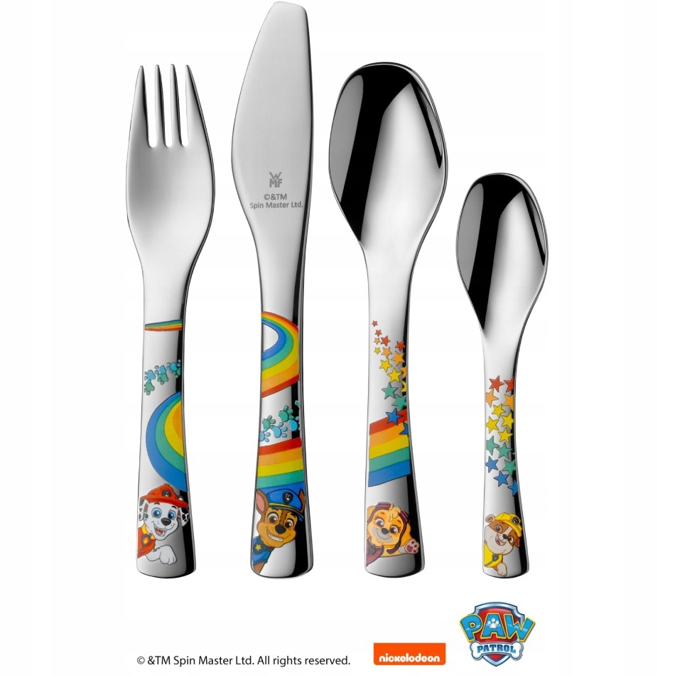 Dětské příbory 4 el. Tlapková patrola Wmf jsou bezpečné pro malé děti