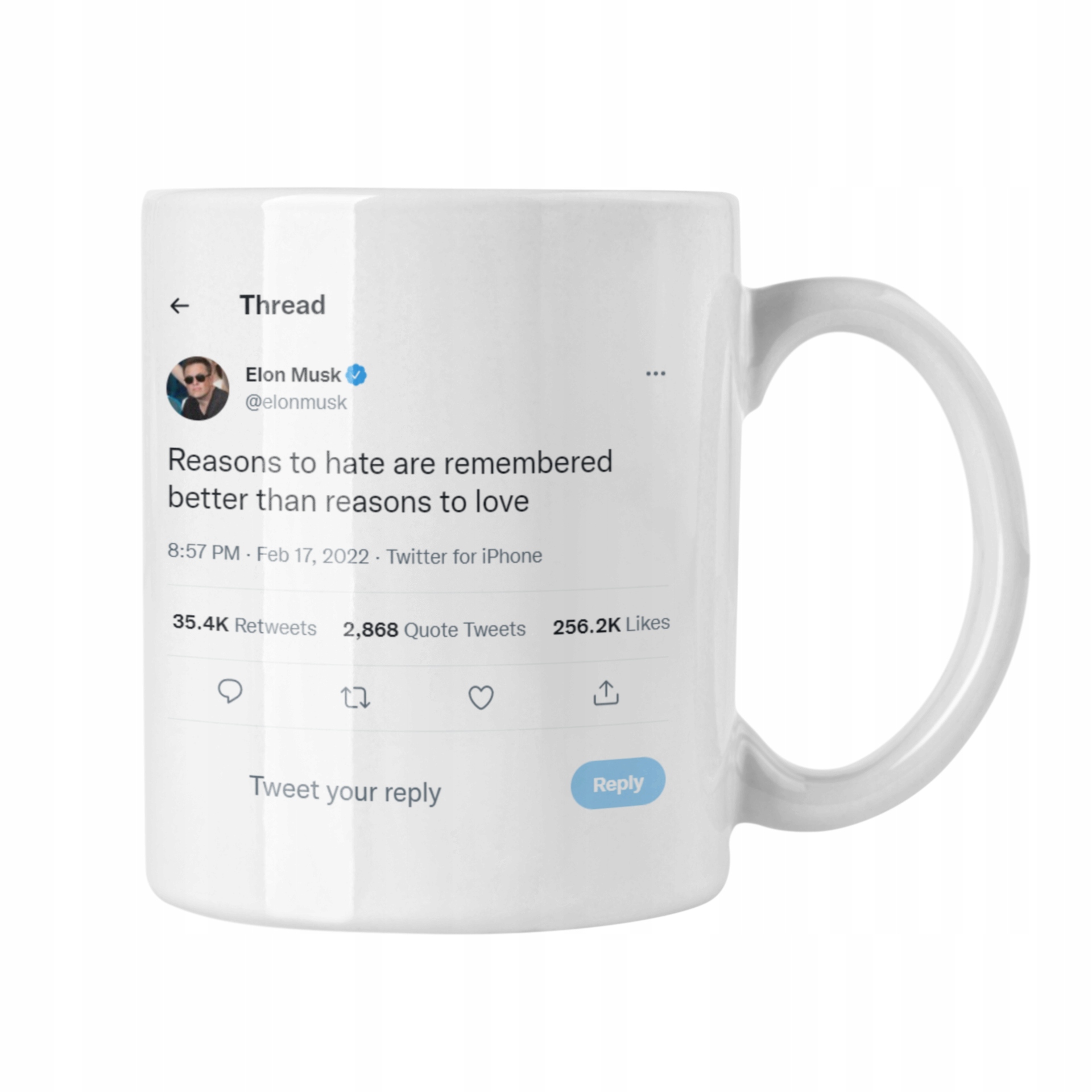 

Kubek Cytat Elon Musk Tweet Fana