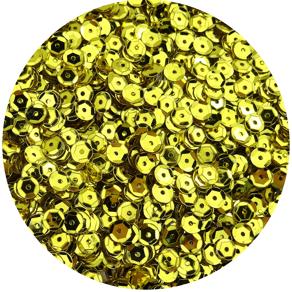 Cekiny kółka 6mm 500g Żółty ZŁOTY-7- 35000szt 0465