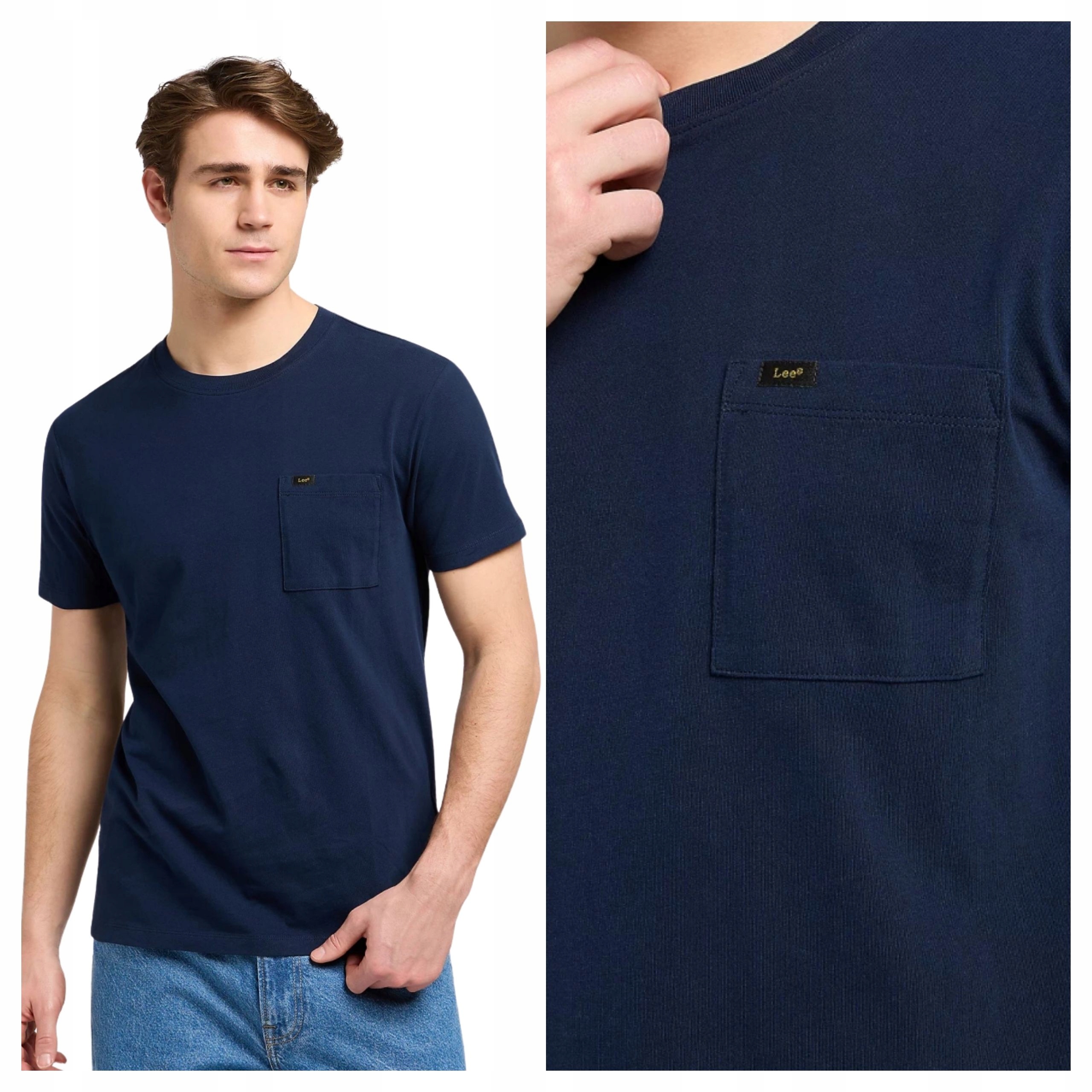 pánské tričko Lee Ultimate Pocket Tee Granátové Na Každý den Bavlněné M