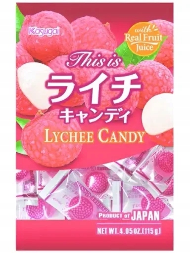 3 x Bonbóny s příchutí lychee 115 g Kasugai