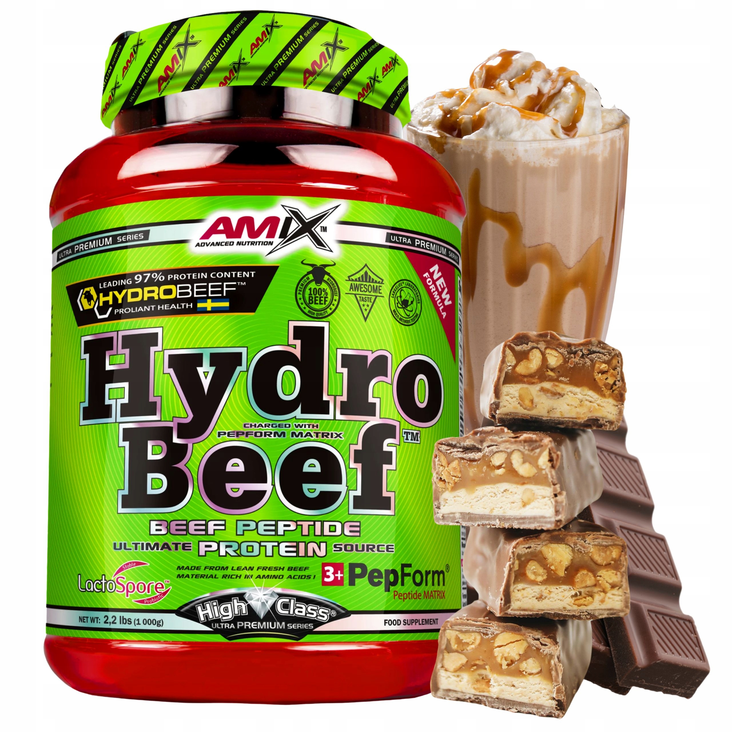 Amix Hydro Beef Protein 1000 g Hovězí protein Hydrolyzát