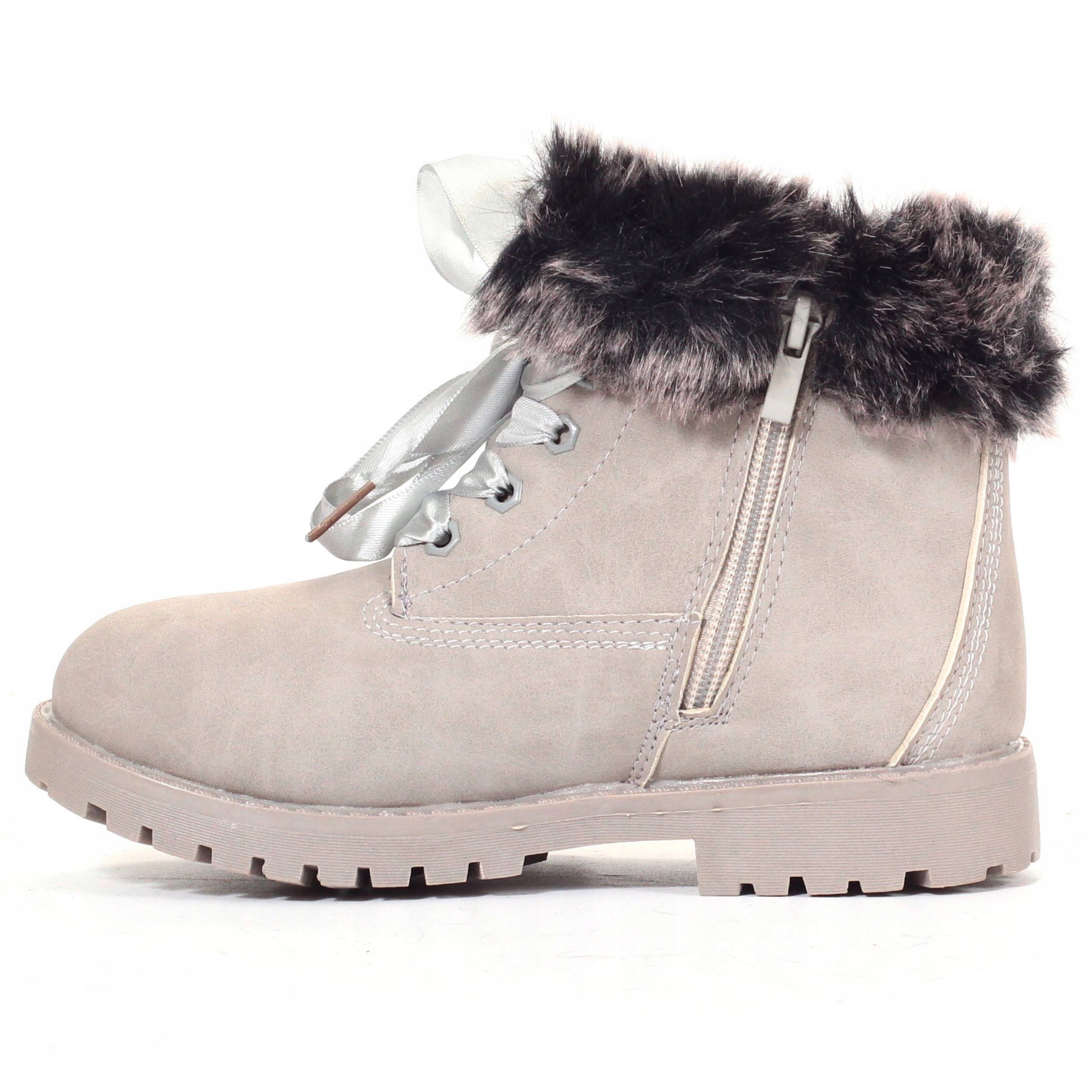 ZIMOWE DZIECIĘCE BUTY TRAPERY ŚNIEGOWCE OCIEPLANE Rozmiar 31