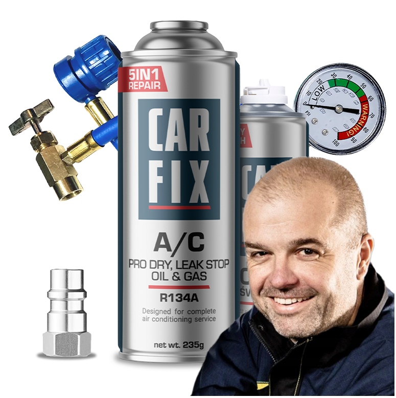 Carfix 5v1 Faktor Pro Klimatizaci R134A Kabel Adaptér R12 Bomba