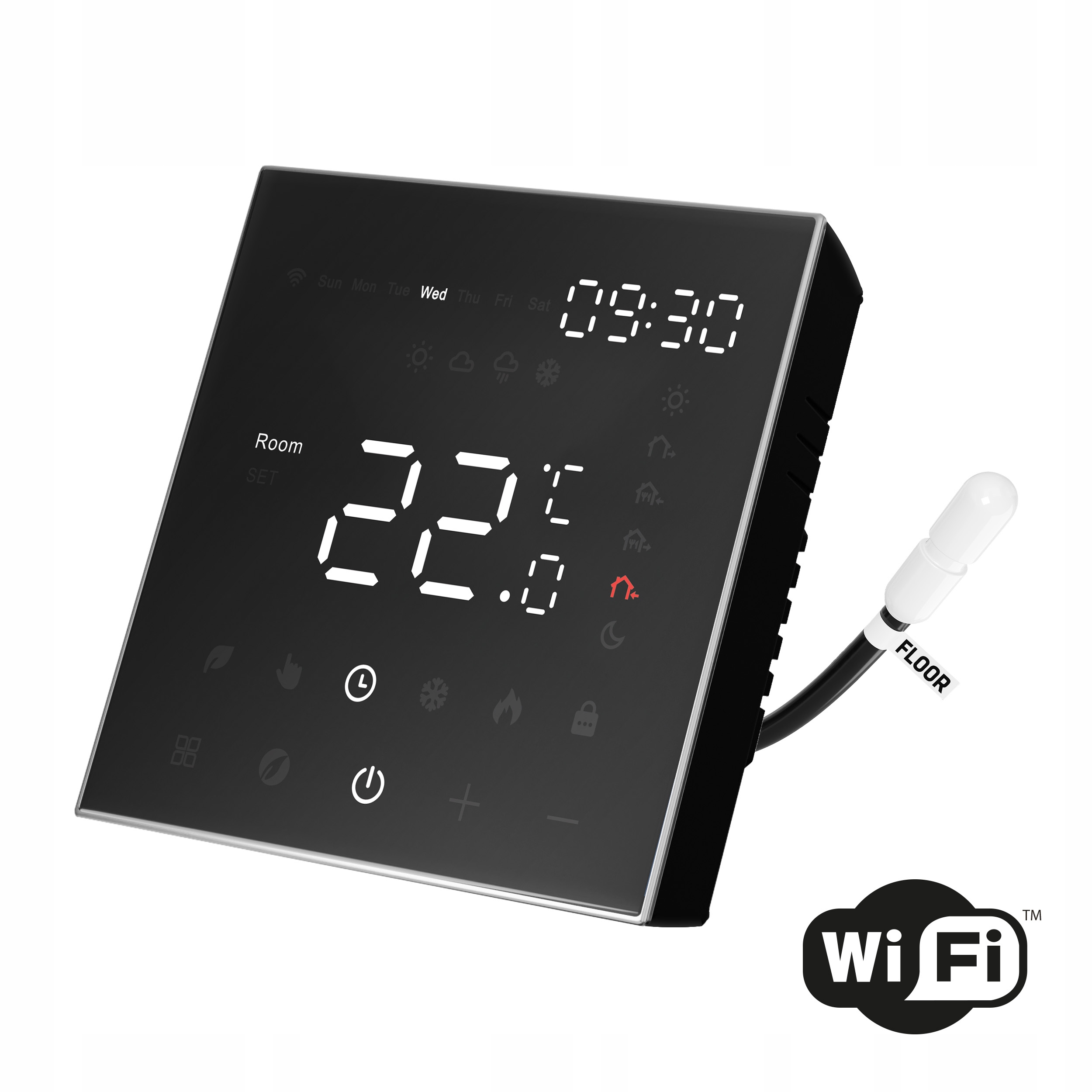 Termostat programowalny HD-T400.B z komunikacją Wi-Fi czarny