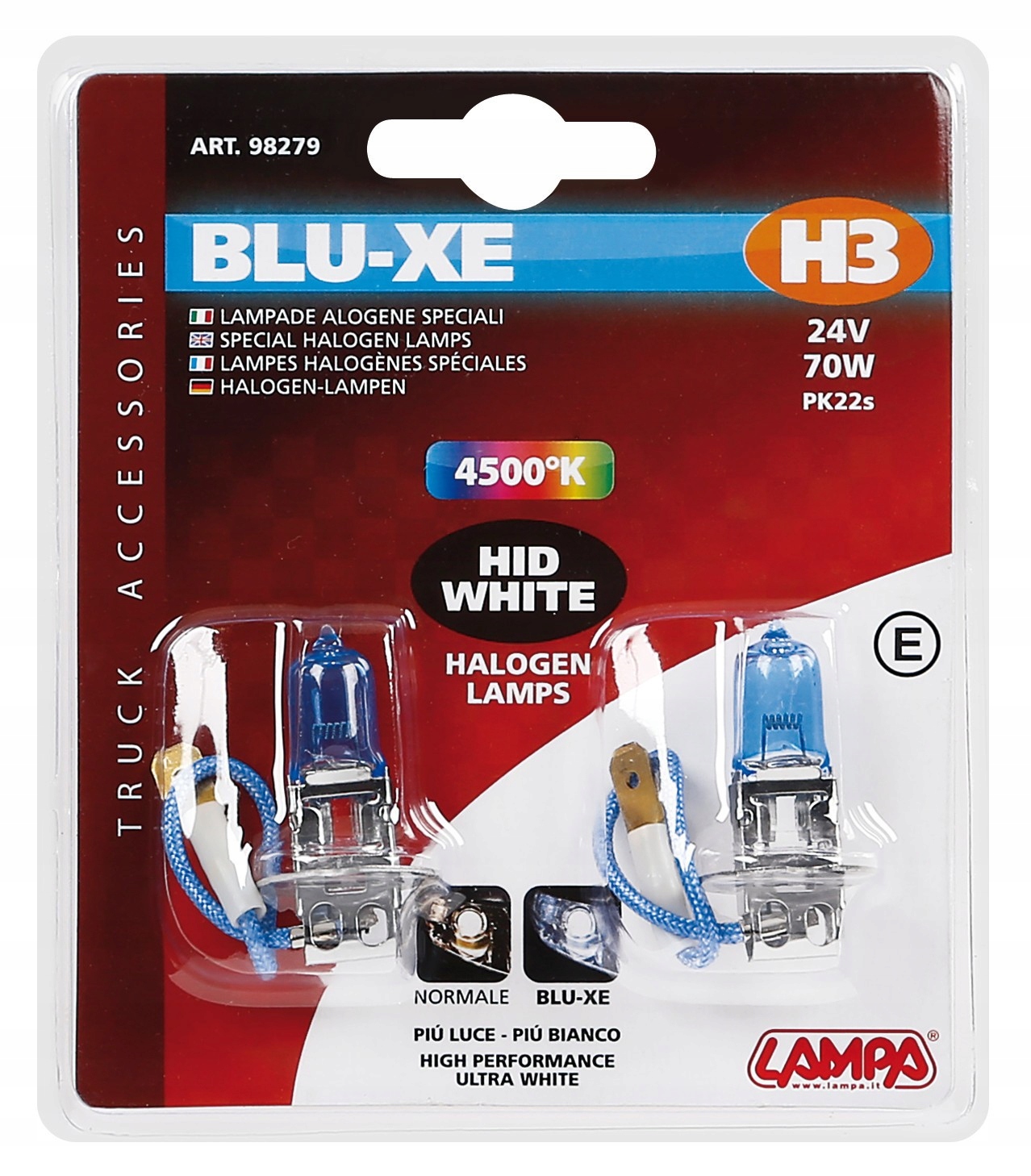 

Żarówka 24V H3 PK22s 70W Xenon 4500K żarówki Tir