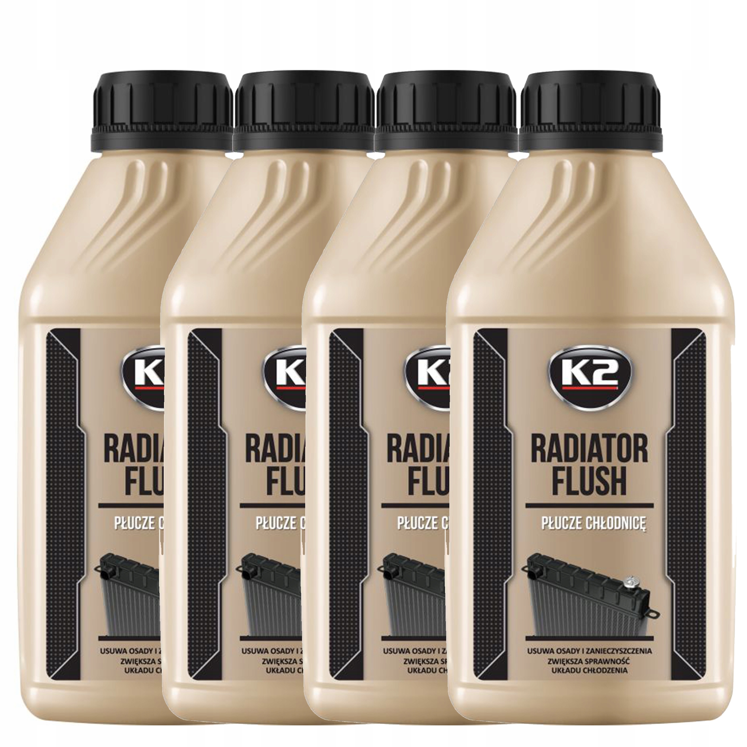 4 X K2 Radiator Flush T220 Płukanka Do Chłodnicy Usuwa Zanieczyszczenia