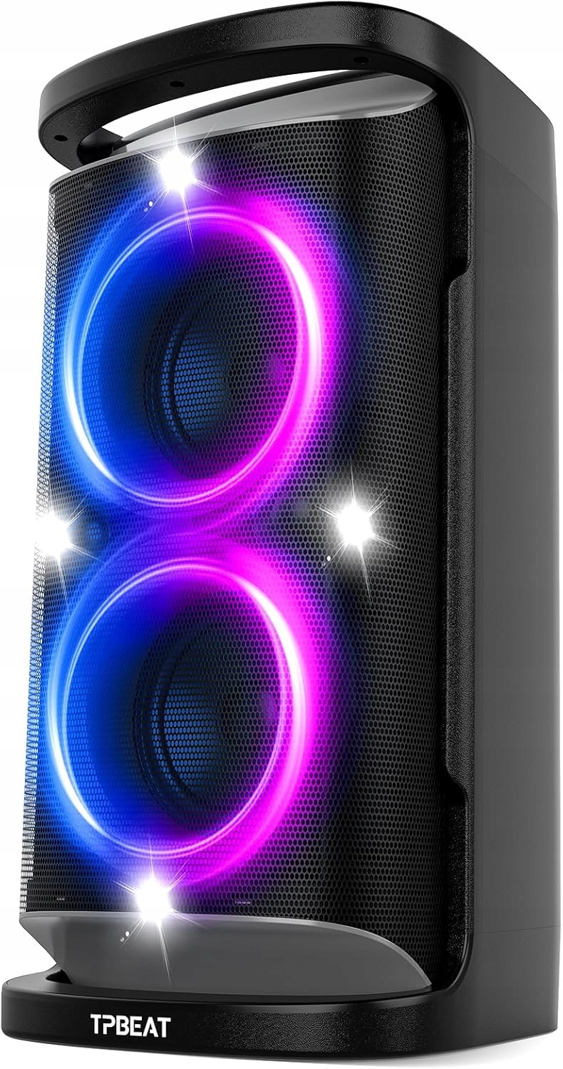 Prenosný Bluetooth reproduktor Tpbeat 160 W – silný bas, rýchle nabíjanie, Led