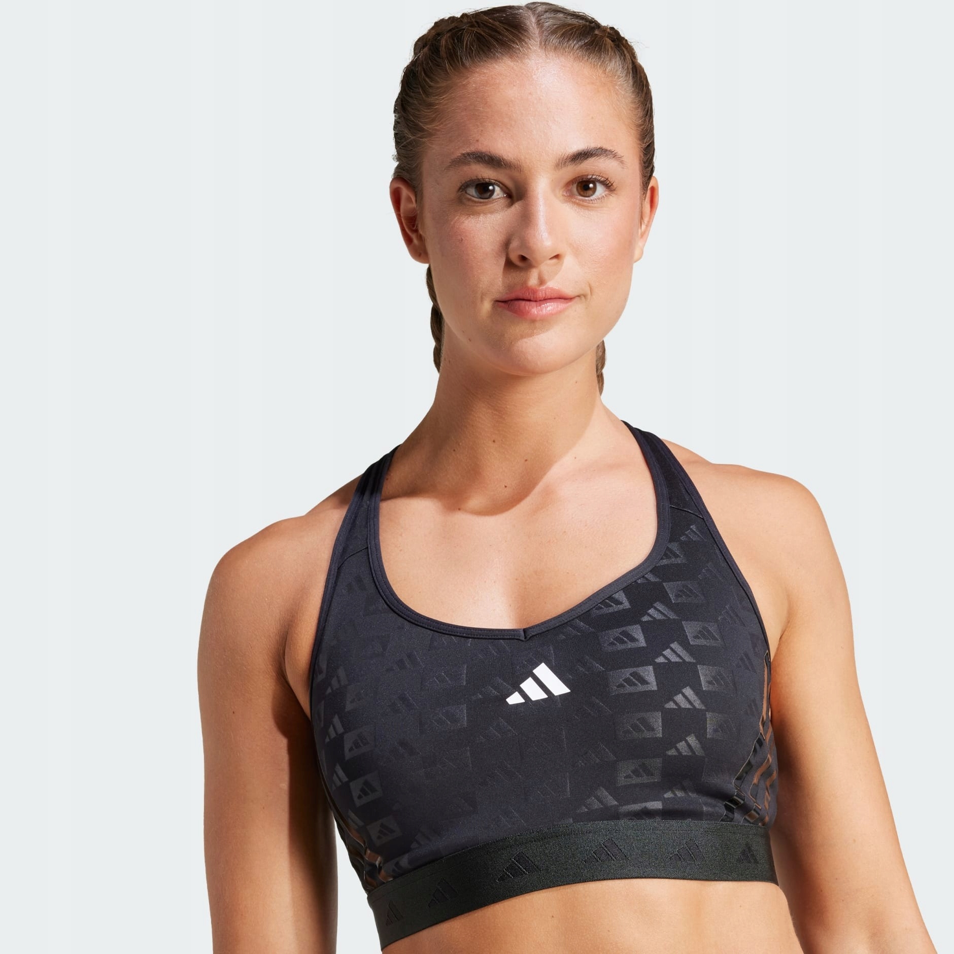 Podprsenka Top Adidas Powerreact Training Hyperglam Emboss IK7913 R S A-b