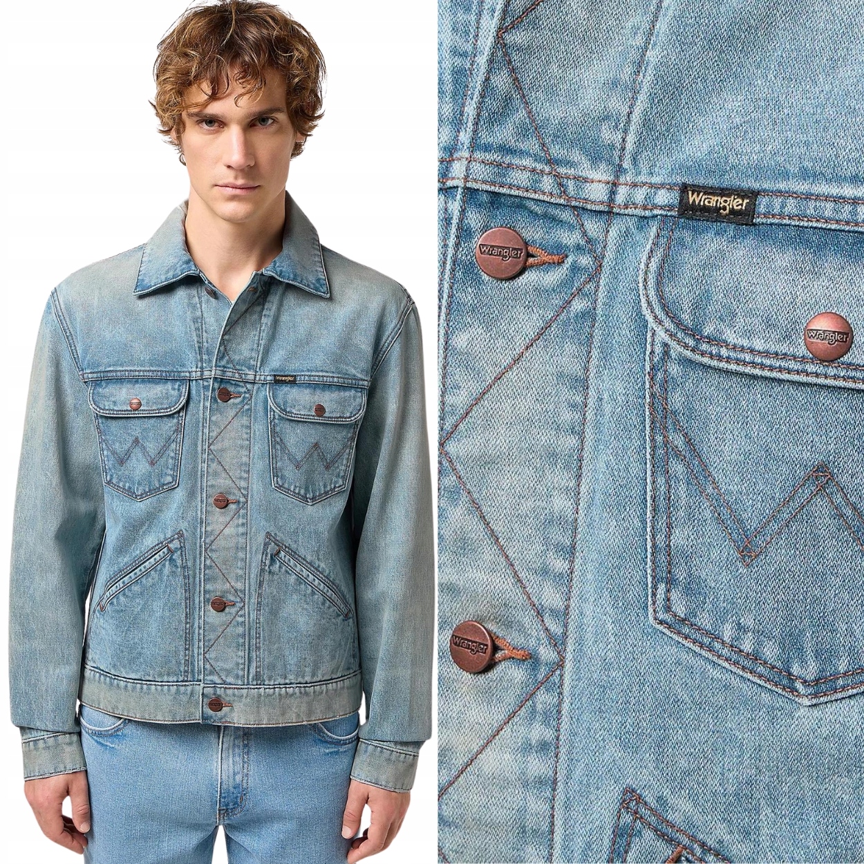 Wrangler Icons 124MJ Jacket Rattle Snake Jeansová Katana Džínová Bunda M